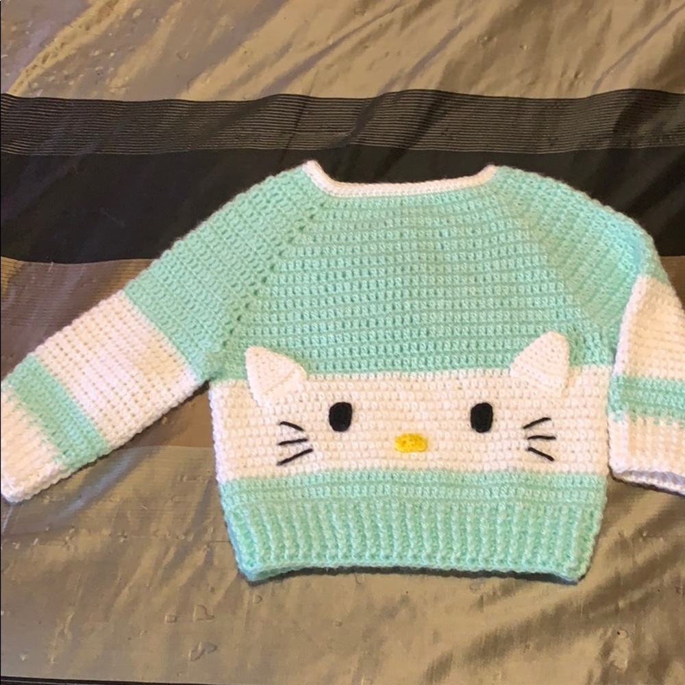 Girls handmade crochet sweater